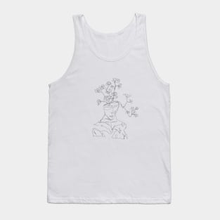 A man statue with flowers growing Tank Top